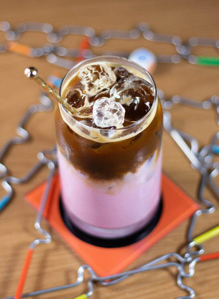 An iced coffee from the Unwind kitchen