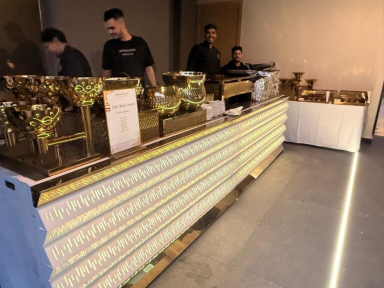buffet counters ready